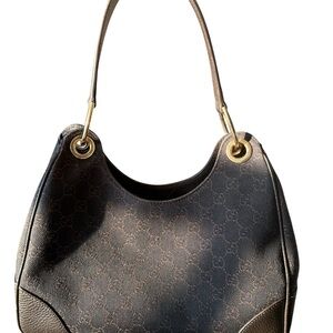 Vintage Gucci dark brown shoulder bag